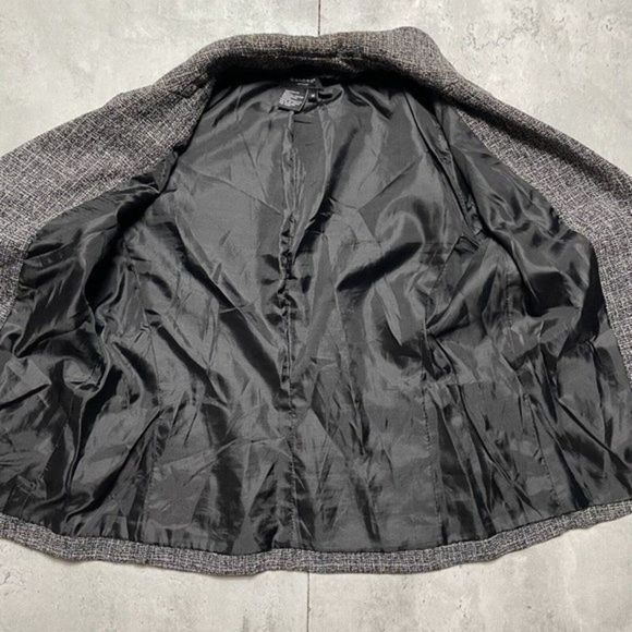 Sandro Sportswear Womens Sz M Black Heather Cropped 3 Button Blazer Jacket - Picture 4 of 8